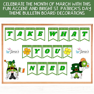 St. Patrick's Day Bulletin Board Kit | March Editable Bulletin Board