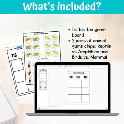 FREE TIC TAC TOE Classifying Animals Fun Science Game