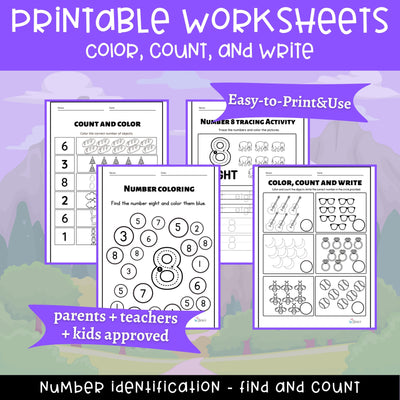 Number Tracing & Writing Activity | Number Formation Trace & Write - Number 8