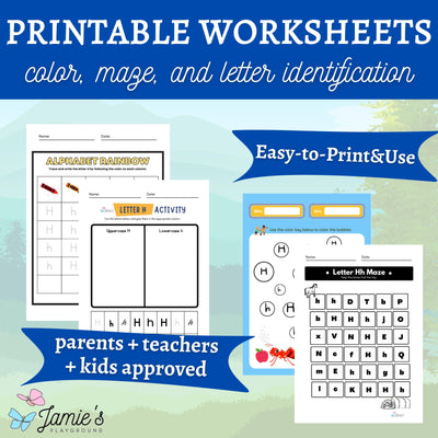 Alphabet Tracing & Writing Activity | Handwriting Practice Worksheet - Letter H