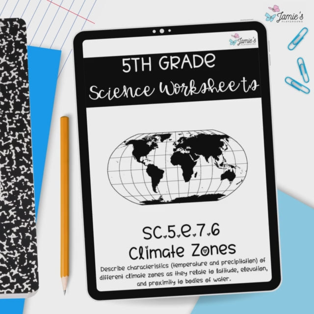 Climate Zones Activity & Answer Key 5th Grade Earth Science