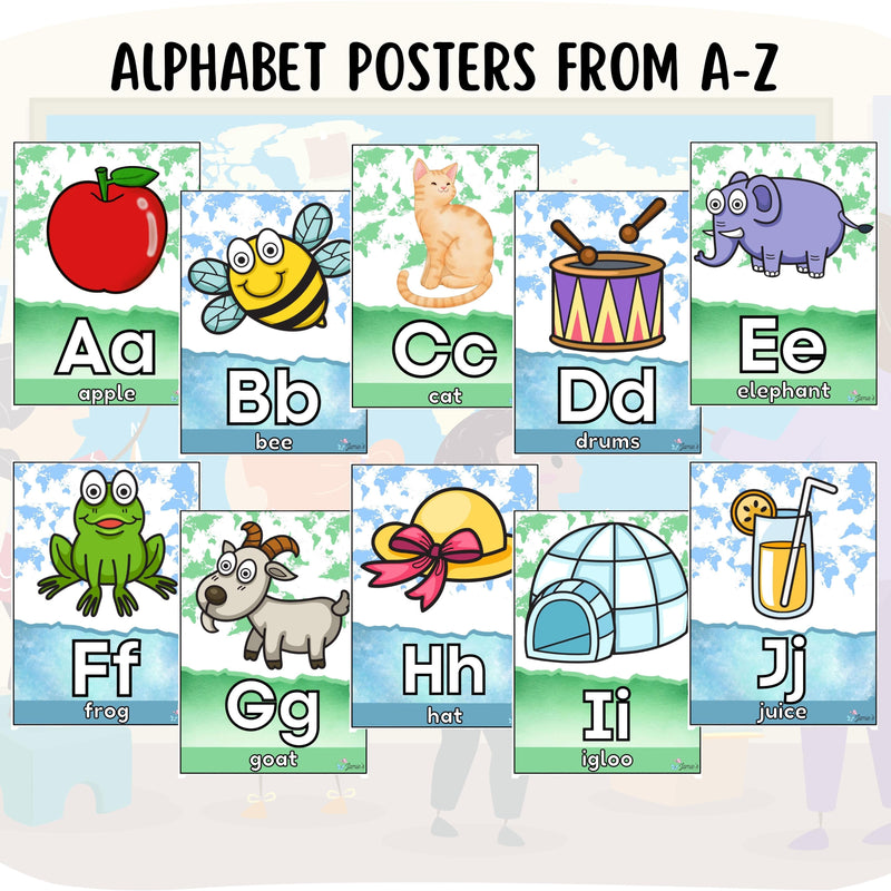 Alphabet Posters - EDITABLE Geography Theme Classroom Decoration