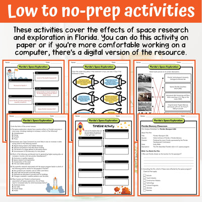 Space Exploration Activity & Answer Key 4th Grade Earth & Space Science