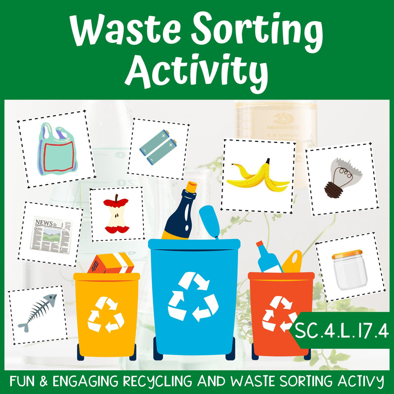 Waste Sorting Activity Earth Day Sorting Printable