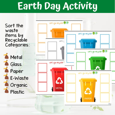 Waste Sorting Activity Earth Day Sorting Printable