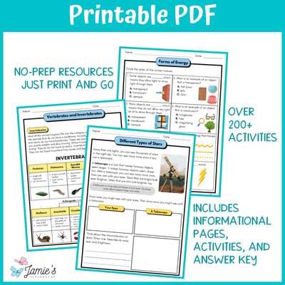 3rd Grade Science Units | Reading Passages and Activities Bundle | NGSS Aligned