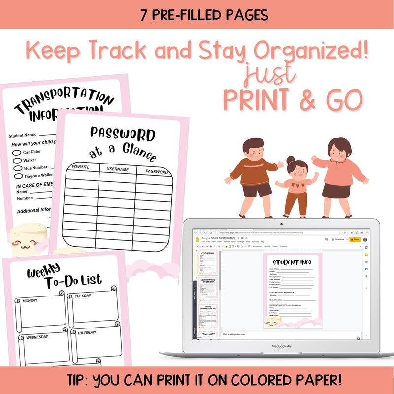 Parent Teacher Communication Log | Back to School Forms and Checklist