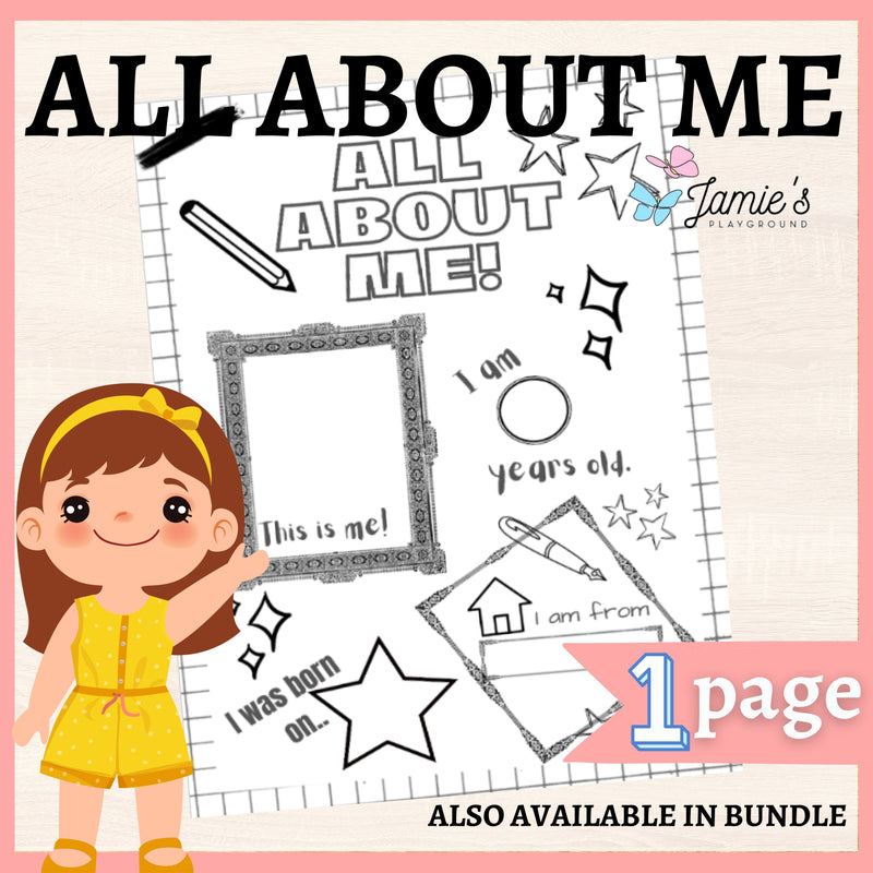 Interactive Back To School Writing Activity: All About Me Worksheet 3