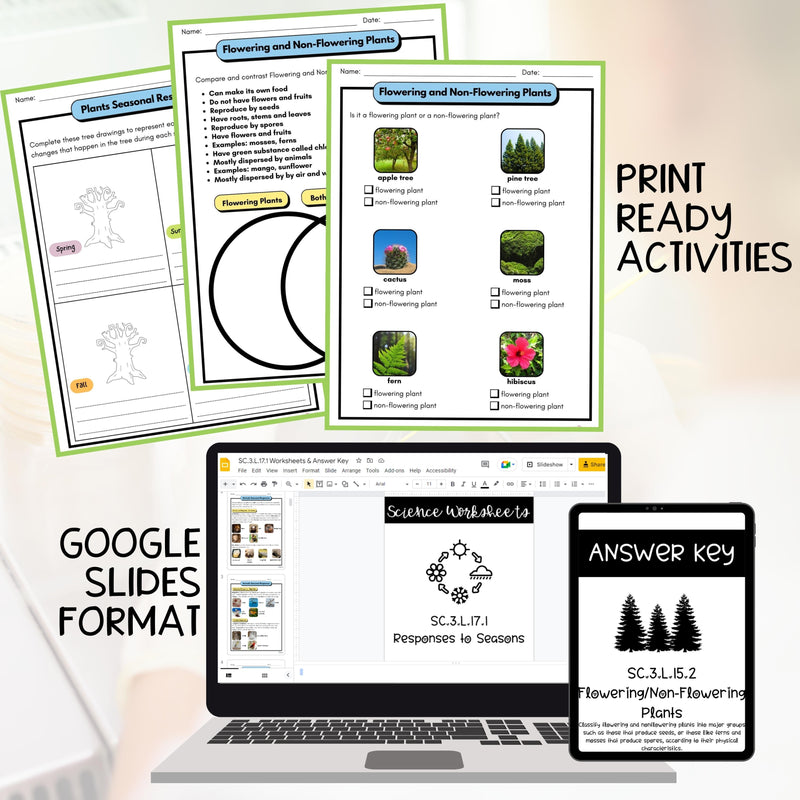 3rd Grade Life Science BUNDLE - NGSS Aligned Activities & Answer Key