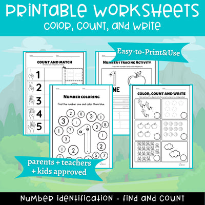 Number Tracing & Writing Activity | Number Formation Trace & Write - Number 1