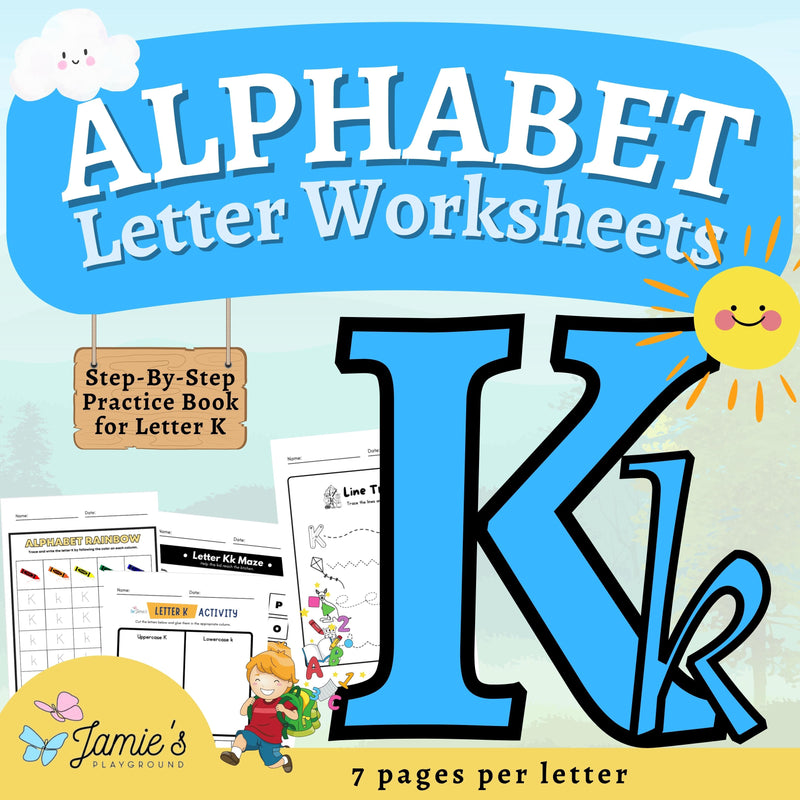 Alphabet Tracing & Writing Activity | Handwriting Practice Worksheet - Letter K