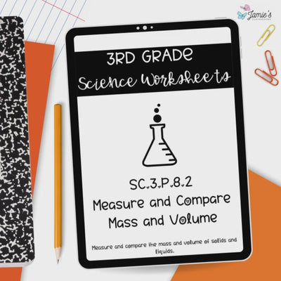 Mass and Volume Activity & Answer Key 3rd Grade Physical Science