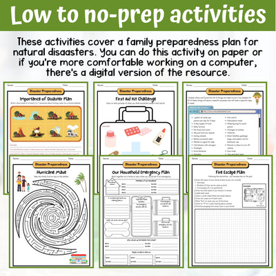 Emergency Preparedness Activity & Answer Key 5th Grade Earth Science