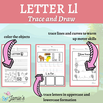 Alphabet Tracing & Writing Activity | Handwriting Practice Worksheet - Letter L