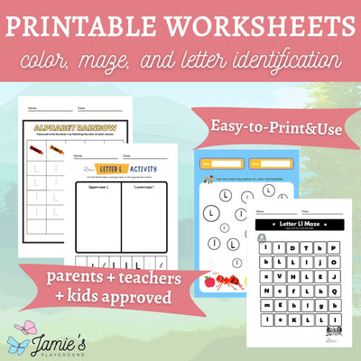 Alphabet Tracing & Writing Activity | Handwriting Practice Worksheet - Letter L