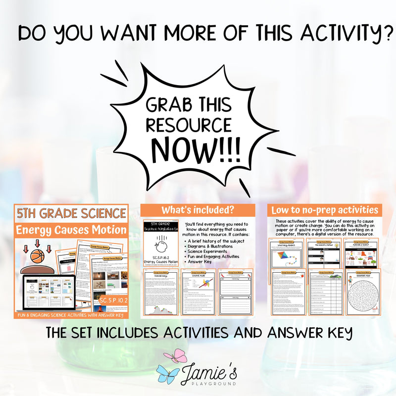 FREE Potential or Kinetic Energy Cut, Sort, and Glue Physical Science Activity