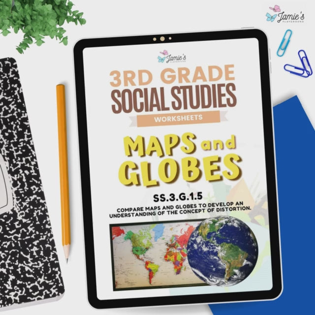 Maps and Globes Activity & Answer Key 3rd Grade Social Studies