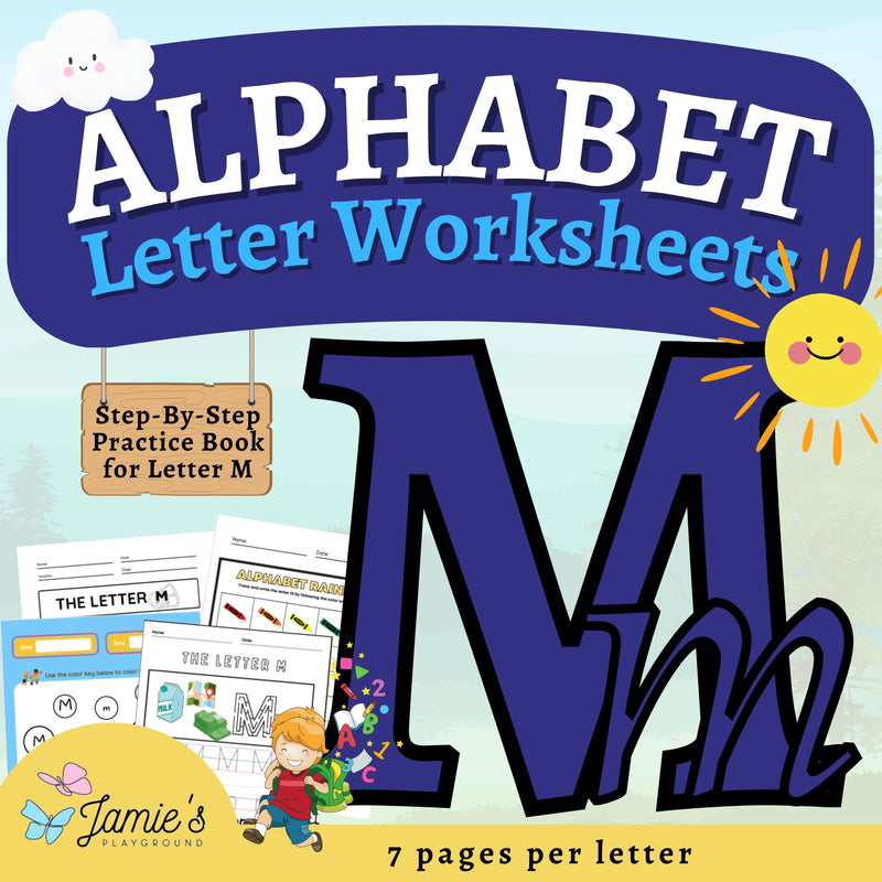 Alphabet Tracing & Writing Activity | Handwriting Practice Worksheet - Letter M