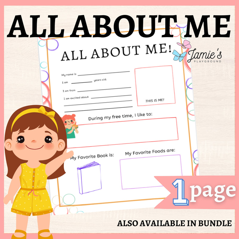 Interactive Back To School Writing Activity: All About Me Worksheet 4