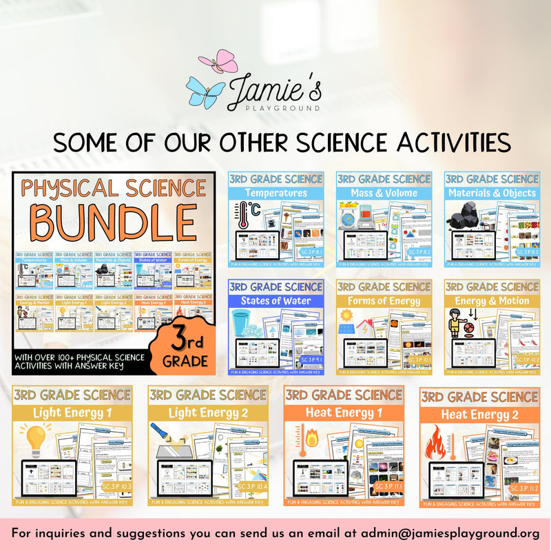 3rd Grade Earth & Space Science BUNDLE - NGSS Aligned Activities & Answer Key