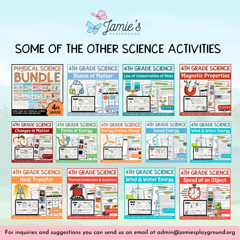 4th Grade Earth and Space Science BUNDLE - NGSS Aligned Activities & Answer Key