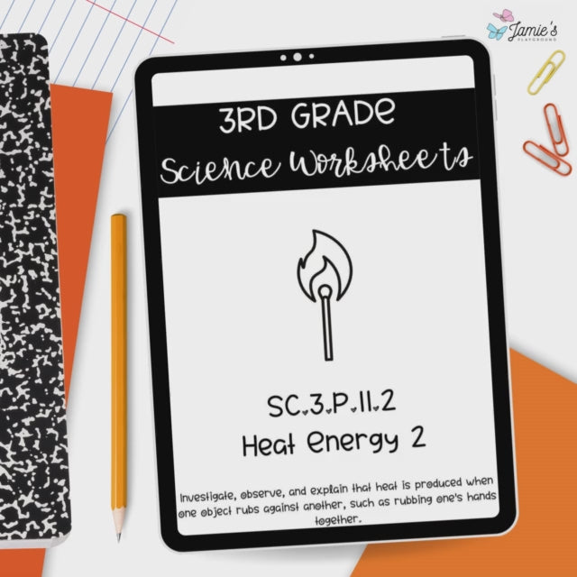 Heat Energy Activity & Answer Key 3rd Grade Physical Science