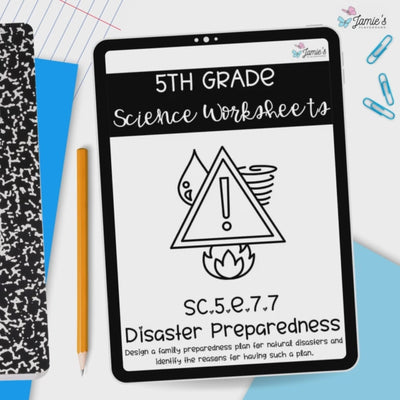 Emergency Preparedness Activity & Answer Key 5th Grade Earth Science