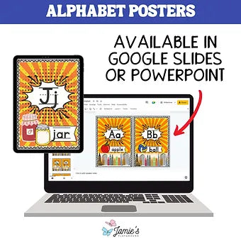 Alphabet Posters: Superhero Theme 3 - Print & Digital Classroom Decoration