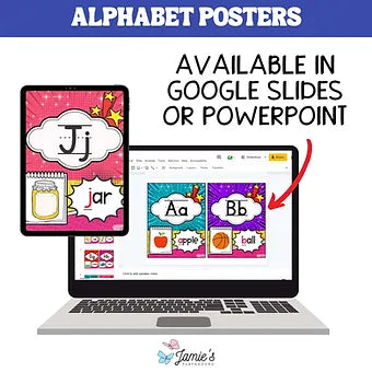 Alphabet Posters: Superhero Theme 2 - Print & Digital Classroom Deco