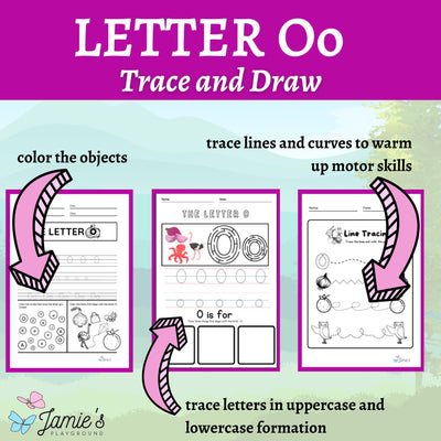 Alphabet Tracing & Writing Activity | Handwriting Practice Worksheet - Letter O