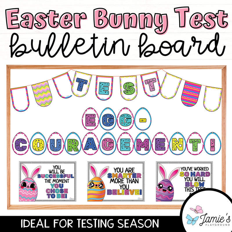 Easter Bunny | Test Taking Skills Spring Bulletin Board Kit for Test Prep