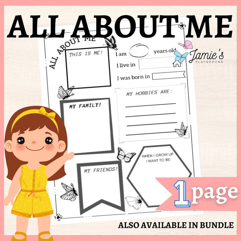 Interactive Back To School Writing Activity: All About Me Worksheet 5