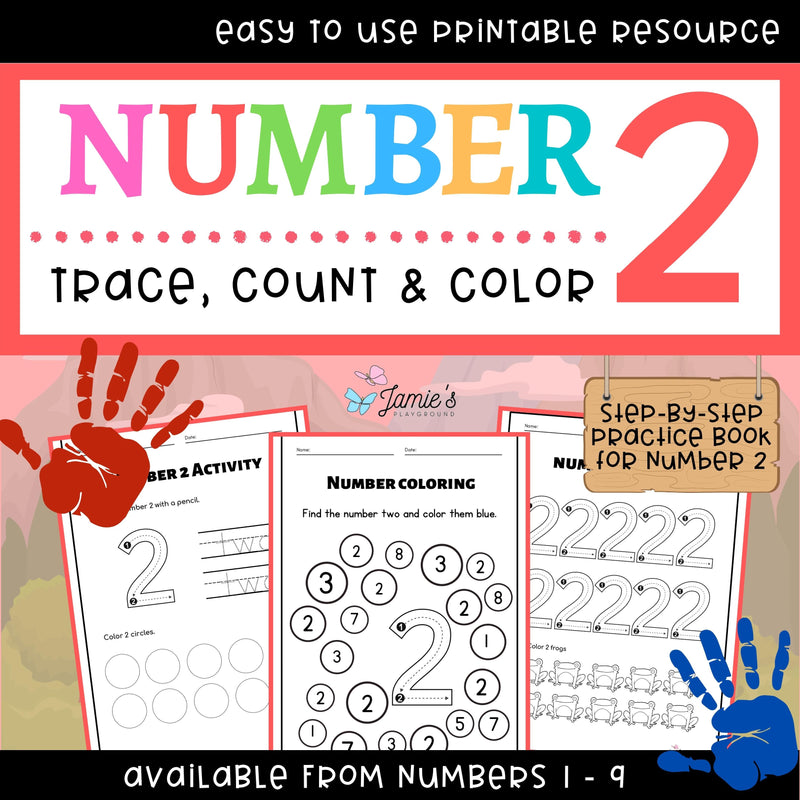 Number Tracing & Writing Activity | Number Formation Trace & Write - Number 2