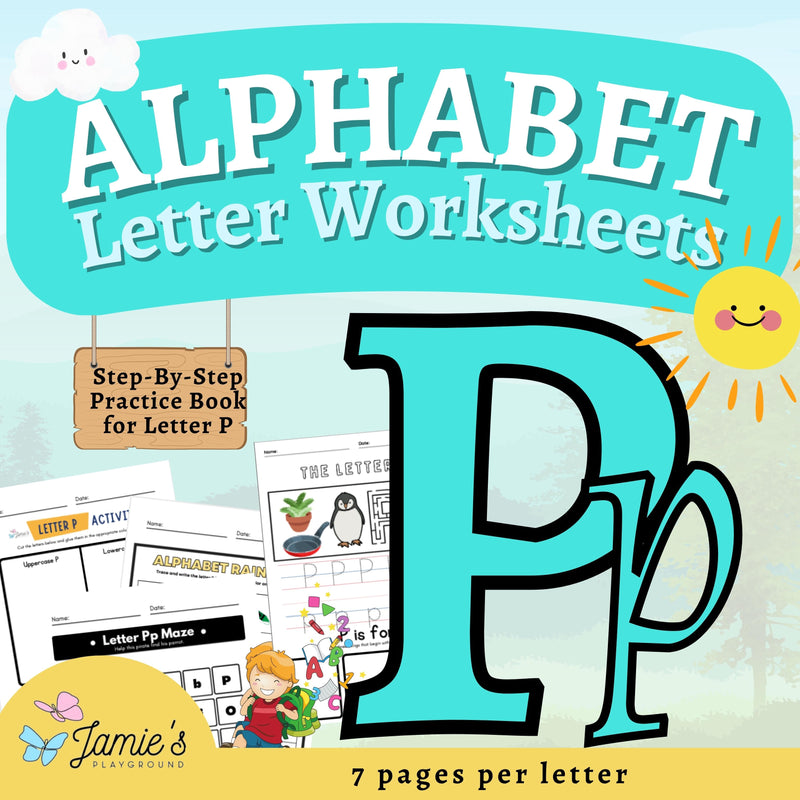 Alphabet Tracing & Writing Activity | Handwriting Practice Worksheet - Letter P