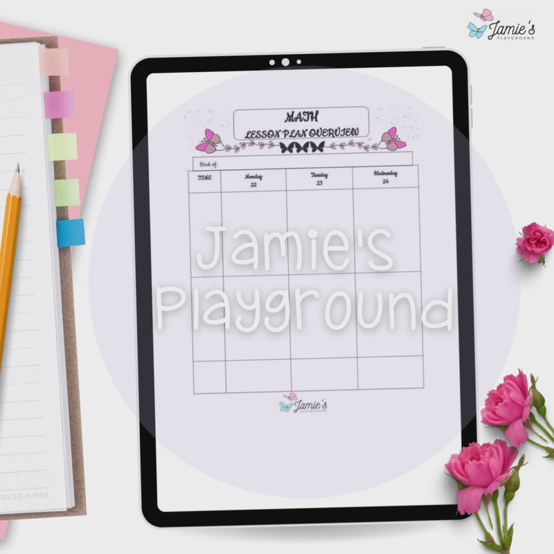 FREE Editable Weekly Lesson Plan Template in Word | Butterfly Theme