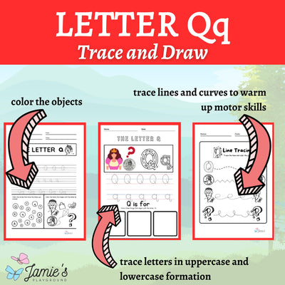 Alphabet Tracing & Writing Activity | Handwriting Practice Worksheet - Letter Q