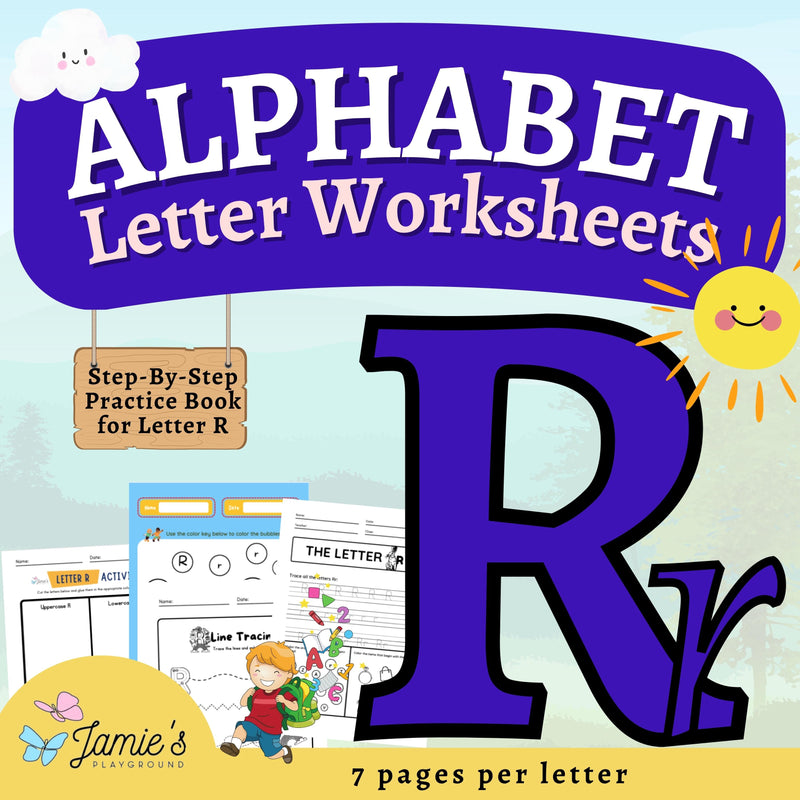 Alphabet Tracing & Writing Activity | Handwriting Practice Worksheet - Letter R