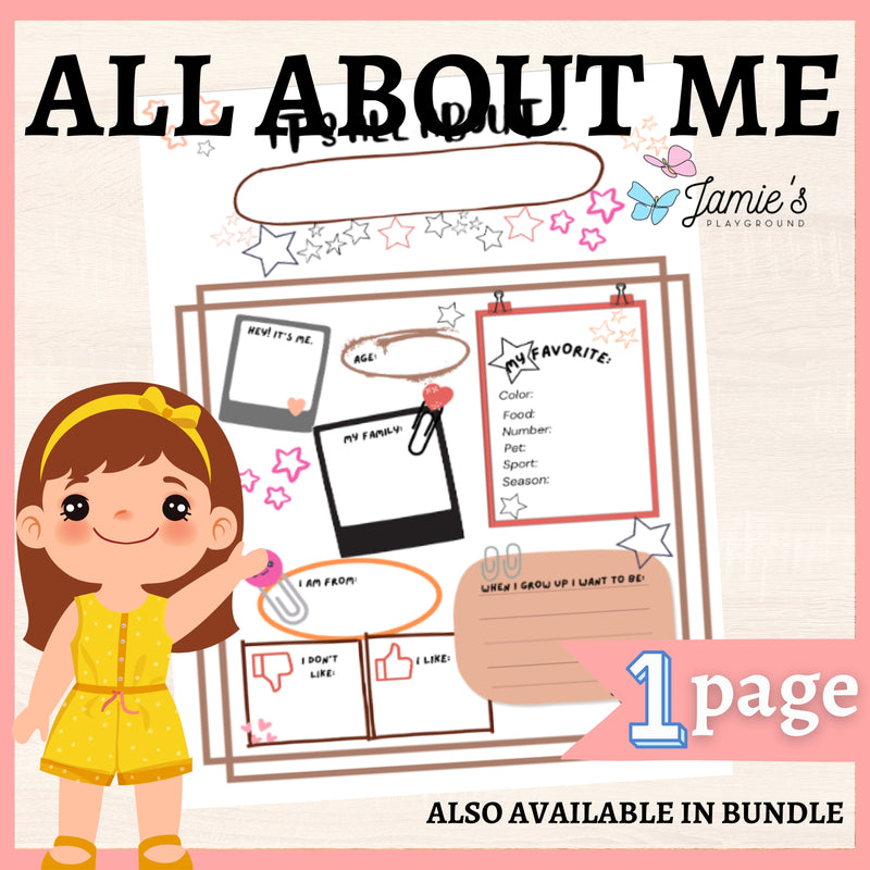 Interactive Back To School Writing Activity: All About Me Worksheet 6