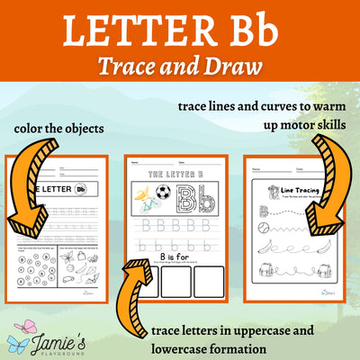 Alphabet Tracing & Writing Activity | Handwriting Practice Worksheet - Letter B