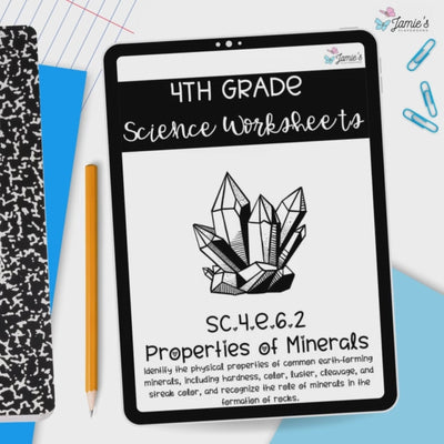 Properties of Minerals Activity & Answer Key 4th Grade Earth & Space Science