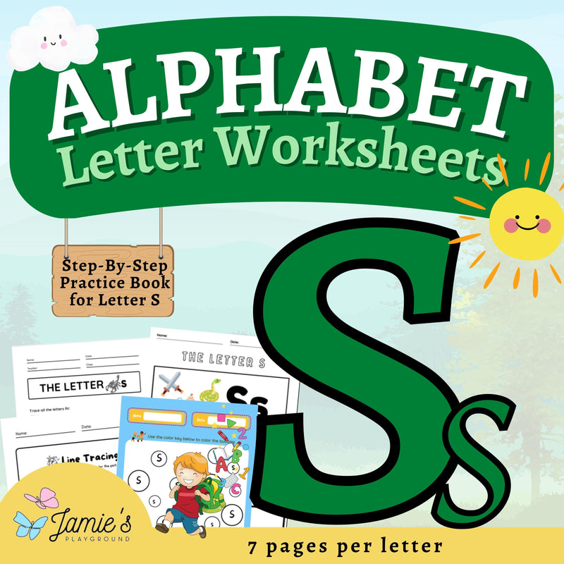 Alphabet Tracing & Writing Activity | Handwriting Practice Worksheet - Letter S