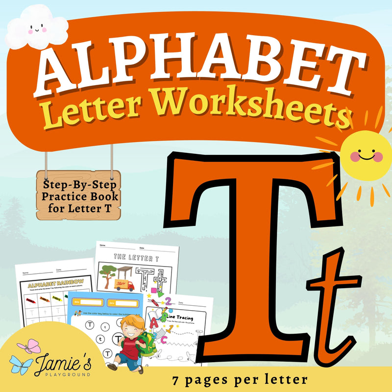 Alphabet Tracing & Writing Activity | Handwriting Practice Worksheet - Letter T