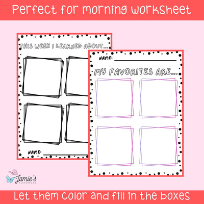 1st Grade Morning Work - Coloring Pages & Writing Prompts | No Prep Activity