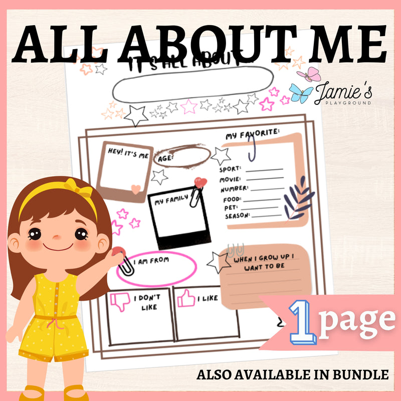 Interactive Back To School Writing Activity: All About Me Worksheet 7