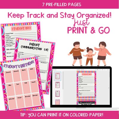 Parent Teacher Communication Log | Back to School Forms and Checklist