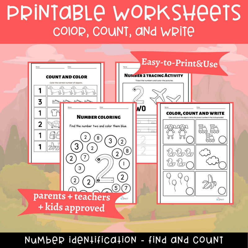 Number Tracing & Writing Activity | Number Formation Trace & Write - Number 2