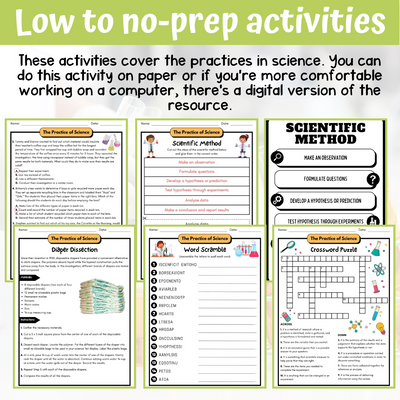 Understanding the Nature of Science Activity & Answer Key 5th Grade Science