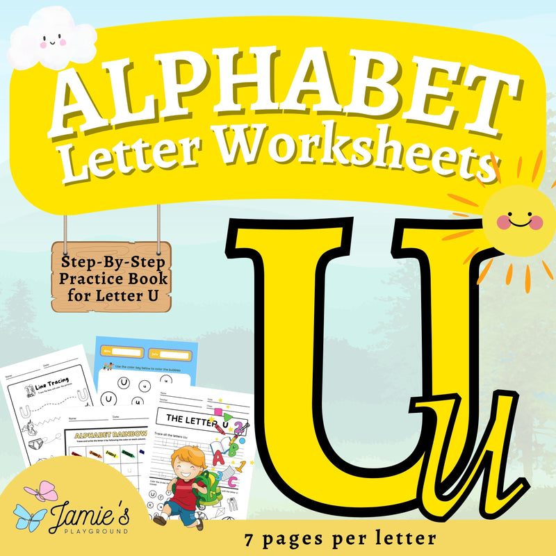 Alphabet Tracing & Writing Activity | Handwriting Practice Worksheet - Letter U