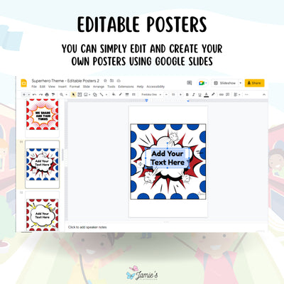 Editable Posters 1 - EDITABLE Superhero Growth Mindset Posters