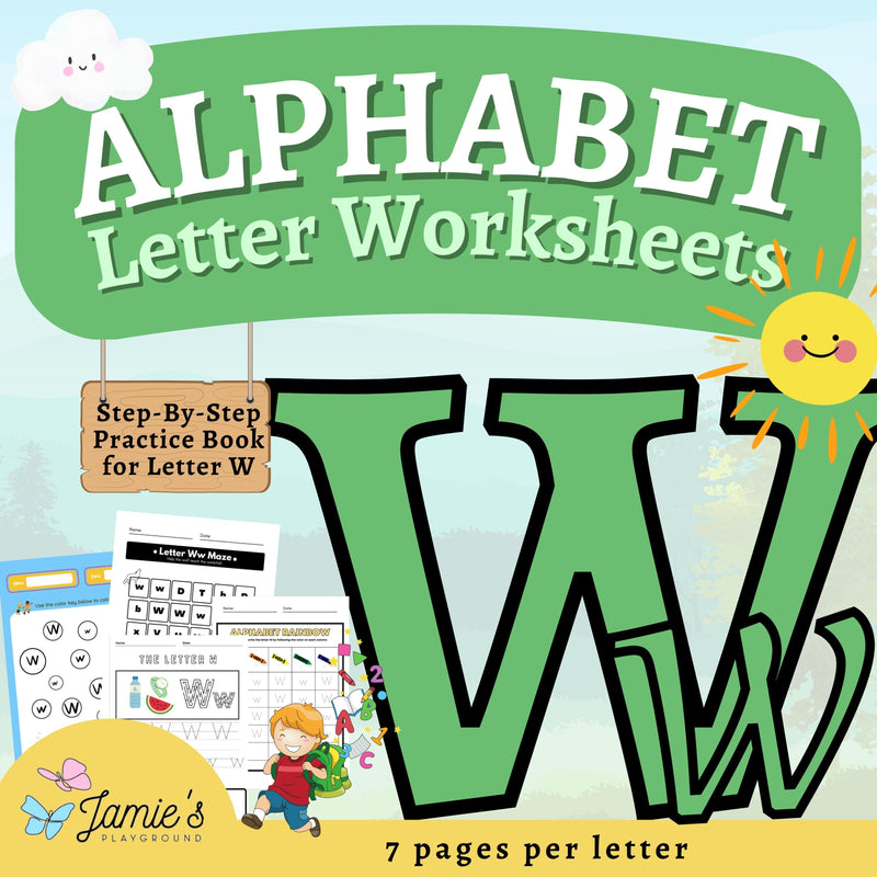 Alphabet Tracing & Writing Activity | Handwriting Practice Worksheet - Letter W